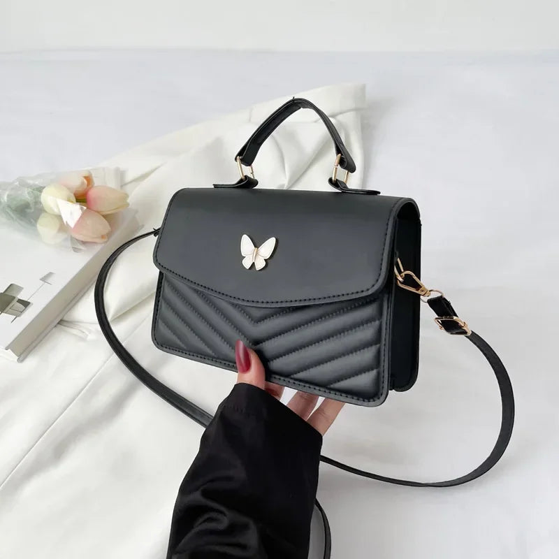 PU Versatile and Fashionable Portable Small Square Bag Single Shoulder Crossbody Bag Luxury Designer Handbag Women's Bags