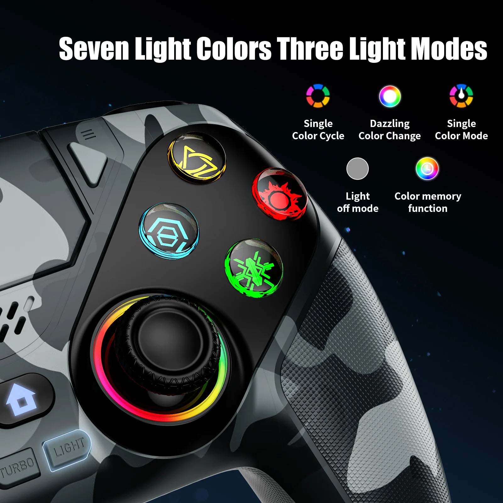 Controller For Playstation 5 PS5/PS5 Pro/Slim/PC Gamepads W/Hall Effect RGB Wireless Game Control Joystick Marco/Turbo Program