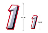 Motorcycle Racing Arabic Numbers Stickers DIY Refit Reflective Sticker Number Helmet Car Styling 3D Realistic Motorcycle Decals