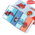 5-Piece Boy's Cotton Briefs Fashion Cool Spider-Man Print Pattern Children's Triangle Underwear Washable Breathable Boys Panties