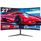 FYHXele 27" Curved Screen Gaming Office Displays Freesync/Gsync 1080P 99%sRGB 100HZ MVA VESA Low Blue Light&Flicker-Free Monitor