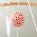 Baby Crib Mobile Rattle Toy Wooden Bed Bell Mobile Hanging Teddy Velvet Bear Doll Toy Newborn Music Box Crib Mobile Bracket Gift