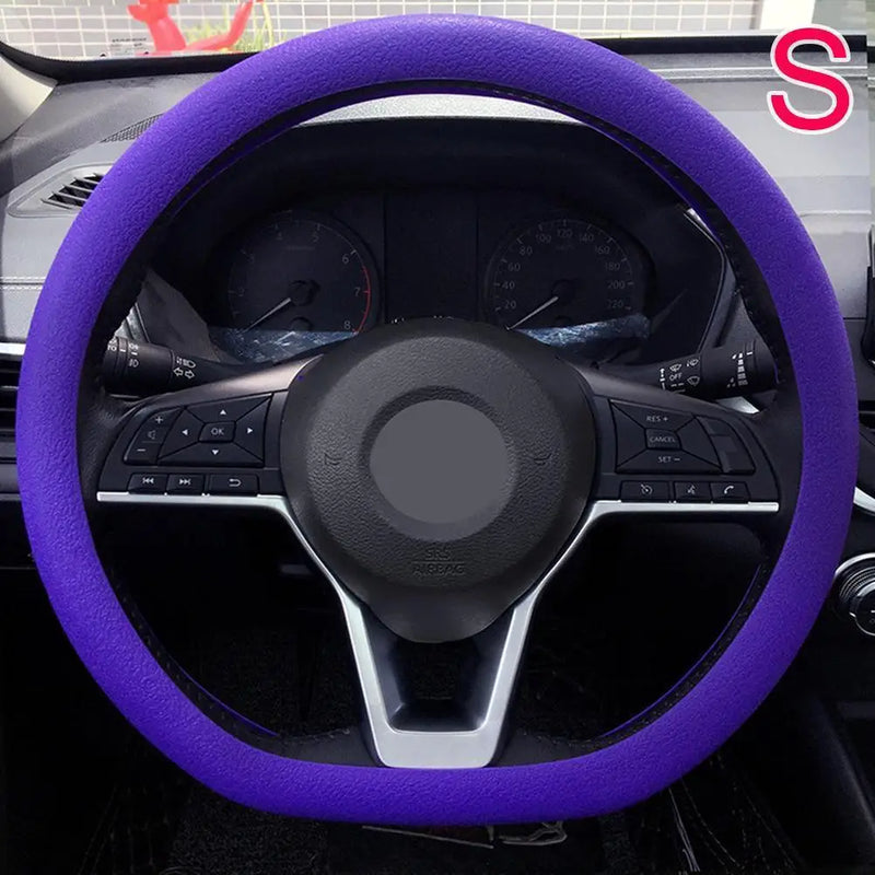 Car Silicone Steering Wheel Cover Men's And Women's Summer Fashion Sweat Wicking Non-slip All-season Model Thin And Soft