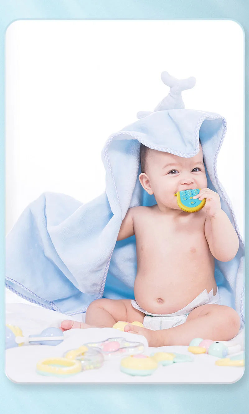 Baby Teething Toys Silicone Chew Teether Teethers for Babies Development Baby Rattle Newborn Infant Sensory Baby Toys 0-3-6-12 M