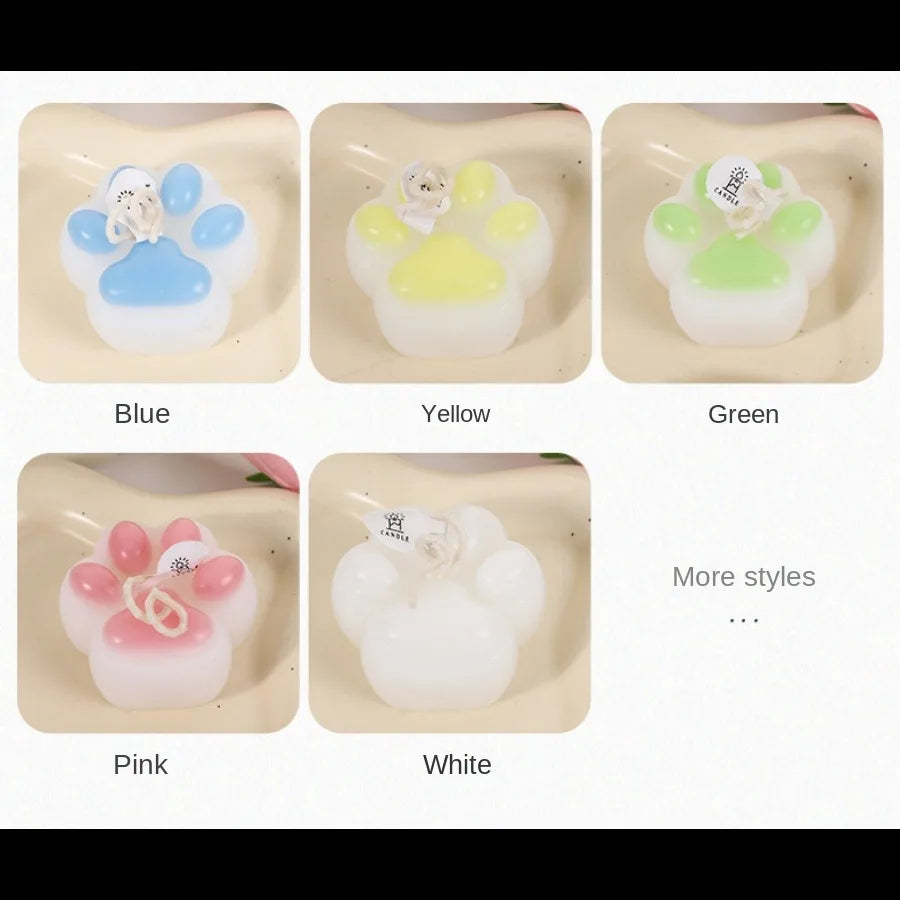 1pc/4pc Cat Paw Design Scented Candle ,For Birthday, Valentine's Day, Diy Home Decoration, party decoration, wedding souvenirs