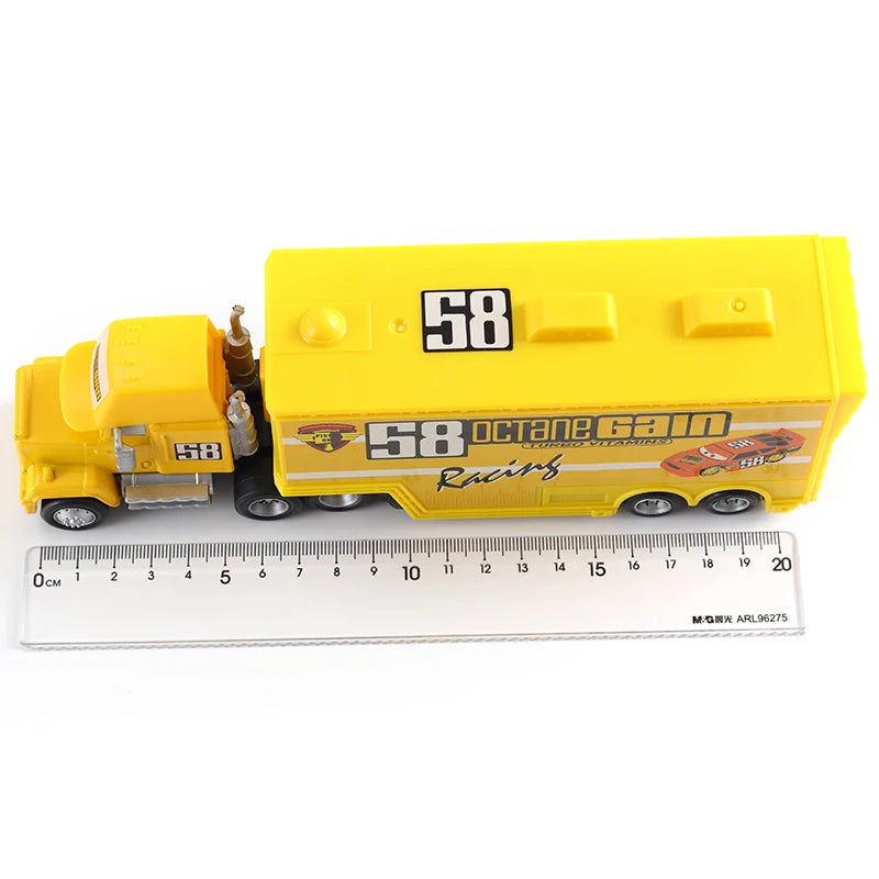 Disney Pixar Cars 2 3 Toys Lightning McQueen Truck Jackson Storm Uncle Mack 1:55 Diecast lorry trailer Model Child kids Gift