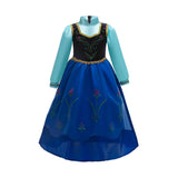 Disney Frozen Princess Anna Dress with Fuchsia Cape Girls Snow Queen Elsa's Sister Costume Play Toddler Carnival Royal Frocks