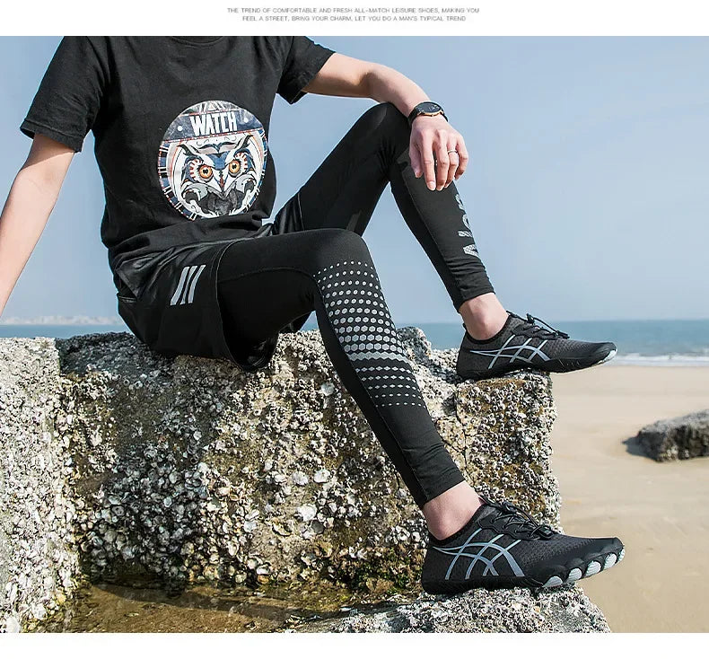 New Men's Hiking Sport Shoes Deep Squat Fitness Shoes Fishing Swimming Wading Shoes Surfing Diving Beach Five-Finger Shoes