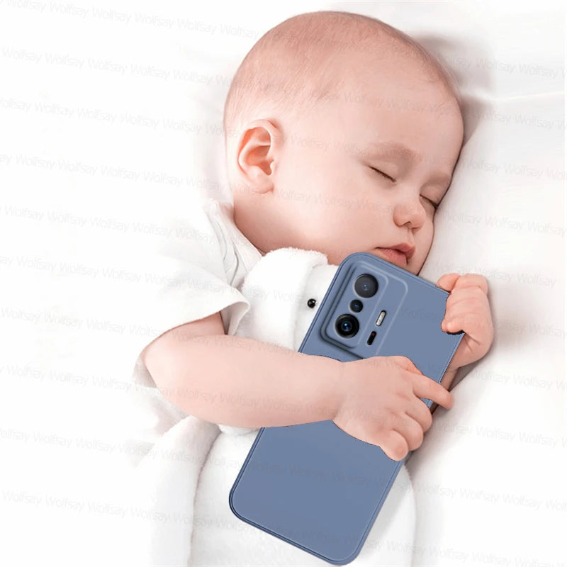 For Xiaomi 11T Pro Case Xiaomi 11T 12T 13T Pro 5G Cover Shockproof Luxury Liquid Silicone TPU Phone Back Cover Xiaomi 11T Pro