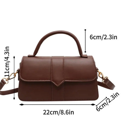 Bolso de hombro de piel sintética para mujer - Bolso bandolera de moda, bolso vintage tipo bandolera, bolso cuadrado (negro)