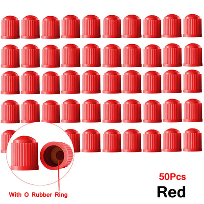 Tire Stem Valve Caps, with O Rubber Ring, Universal Stem Covers for Cars, SUVs, Bike and Bicycle, Trucks, Motorcycles