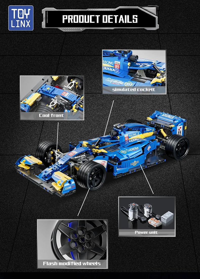ToylinX RC Race Cars Building Sets Building Blocks Car Cool Collectible Model Car Kits Toys Christmas Gift