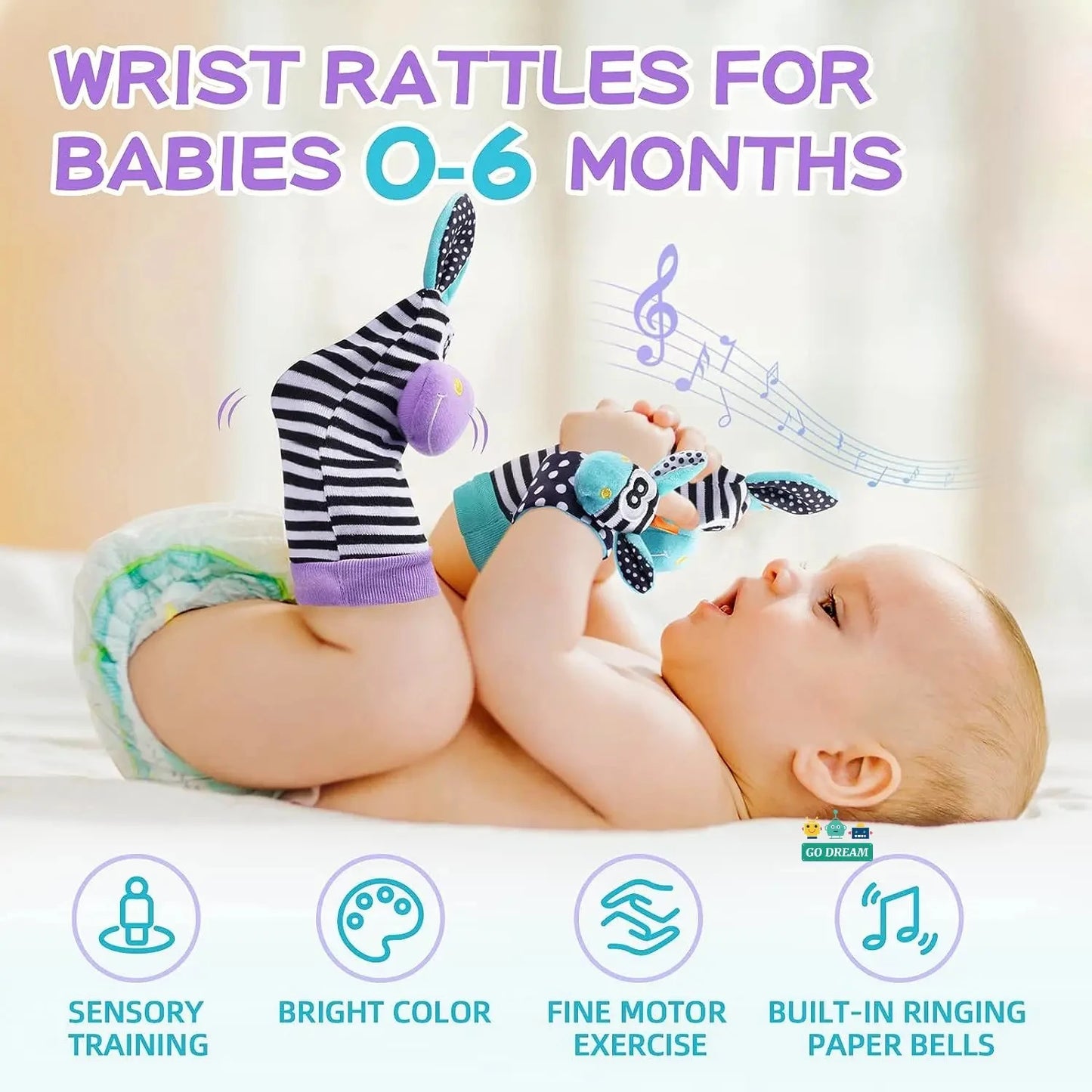 Baby Toys 0 6 12 Months Cute Stuffed Animals Baby Rattle Socks Wrist Baby Rattles Newborn Toys Make Sounds Games For Babies