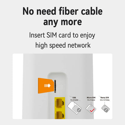 4G/5G LTE WiFi Router 300Mbps CPE 4G WiFi Router 3 RJ45 with SIM Card Slot Wide Coverage Internal Antenna for Indoor Outdoor