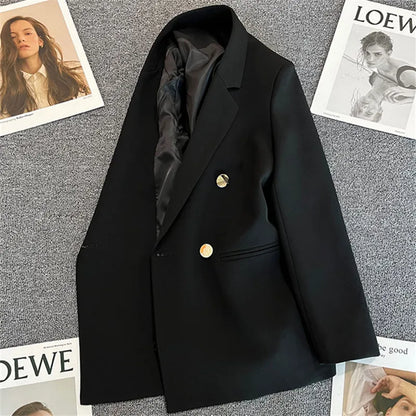 Women's Suit Coat Elegant Sports Casual Blazer Korean Fashion Luxury Jacket Spring Autumn Solid Color Ladies Clothing