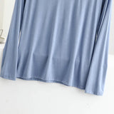 Modal Bottoming Tshirt Long sleeves thin Mask T-shirts Solid color V-Neck Base Tee Tops Plus size loose undershirt all match