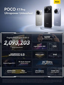 Global Version POCO F7 Pro Snapdragon 8 Gen 3 Smartphone 6.67'' 120Hz Display 50MP Camera 6000mAh Battery 90W IP68 Cellphone