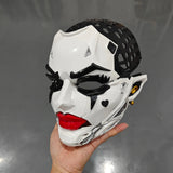 Kit de máscara facial mecânica com peruca, máscara bucal estática com efeito 3D, fantasia para Halloween, cosplay, festivais e festas.