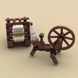 MOC Notice Board Building Blocks Bee Farm Fountain Bonfire Stove Medieval Town Street View Water Wall Bridge Road Sign Brick Toy