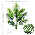 52-125cm/49.2in  Artificial Palm Tree Tropical Fake Plant Green Plastic Palm Leaf Branches Suitable for Home Garden Decoration