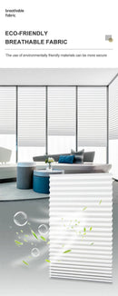 Self-Adhesive Pleated Blind High Shading Non-Woven Window Shade Bathroom Kitchen Balcony Zebra Blackout Curtain