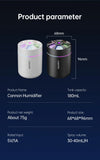 180ML mini air humidifier aromatherapy diffuser essential oil aromatherapy spray household bedroom car mounted mute humidifier