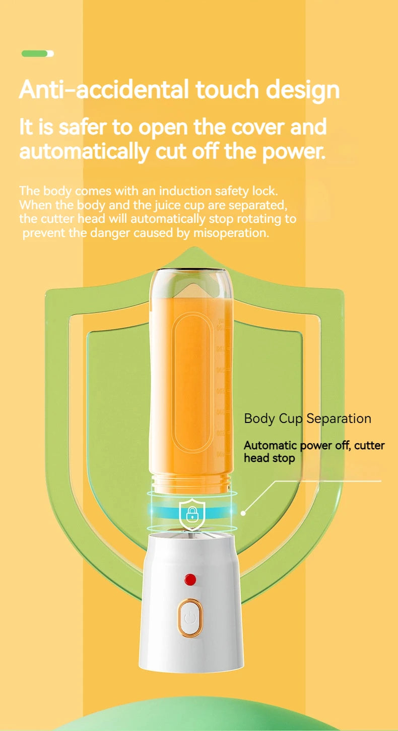 New Portable Automatic Juice Press Fruit Juice Blender USB Rechargeable Wireles Mini Juice Press Kitchen Tools Baby Food Blender