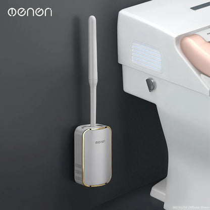 MENGNI-Luxury Toilet Brush Bathroom Wall-mount Quick Draining Clean Tool Cleaning Brush Bathroom Accessories Sets