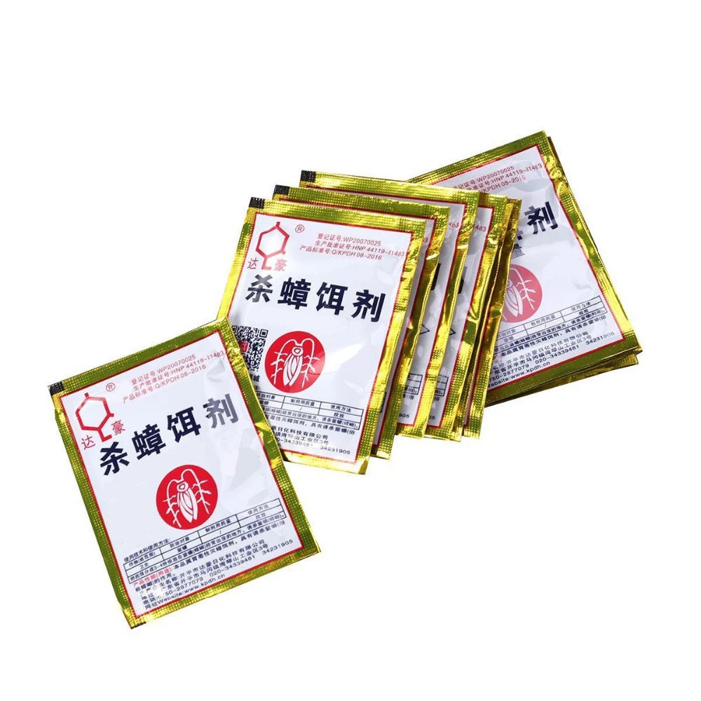 Cebos efectivos para matar cucarachas, polvo para matar cucarachas, trampas repelentes, antihormigas y arañas, productos para el control de plagas (100 unidades, 2% de descuento) 