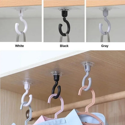 1/3/10 pieces transparent ceiling hook 360° rotatable ceiling wall hook home multifunctional kitchen bathroom self-adhesive hook