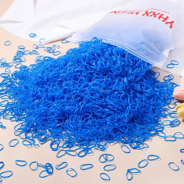 Bandas elásticas desechables de colores para el cabello para niños, diademas, coleteros, accesorios para el cabello (500 unidades, 1000 unidades) 