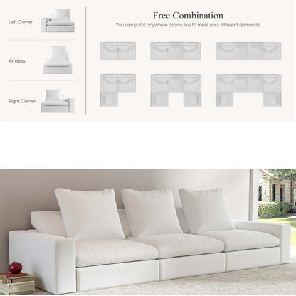 Modern 3 Seater Sofa Cloud Living Room Modular Sofas European Design Nordic Puffs Sofa Home Furniture Comfortable Lounge Chairs