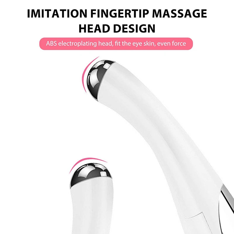 Masajeador eléctrico portátil para ojos, pequeño, para belleza facial y cuidado de ojos, con fuente de alimentación de batería seca, ligero y portátil.
