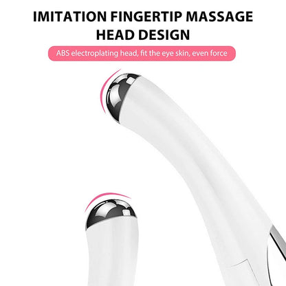 Masajeador eléctrico portátil para ojos, pequeño, para belleza facial y cuidado de ojos, con fuente de alimentación de batería seca, ligero y portátil.