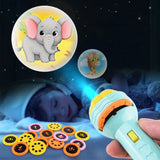 Linterna proyector lámpara de antorcha juguete lindo dibujos animados creatividad juguete antorcha lámpara linterna proyector juguete bebé libro de cuentos para dormir