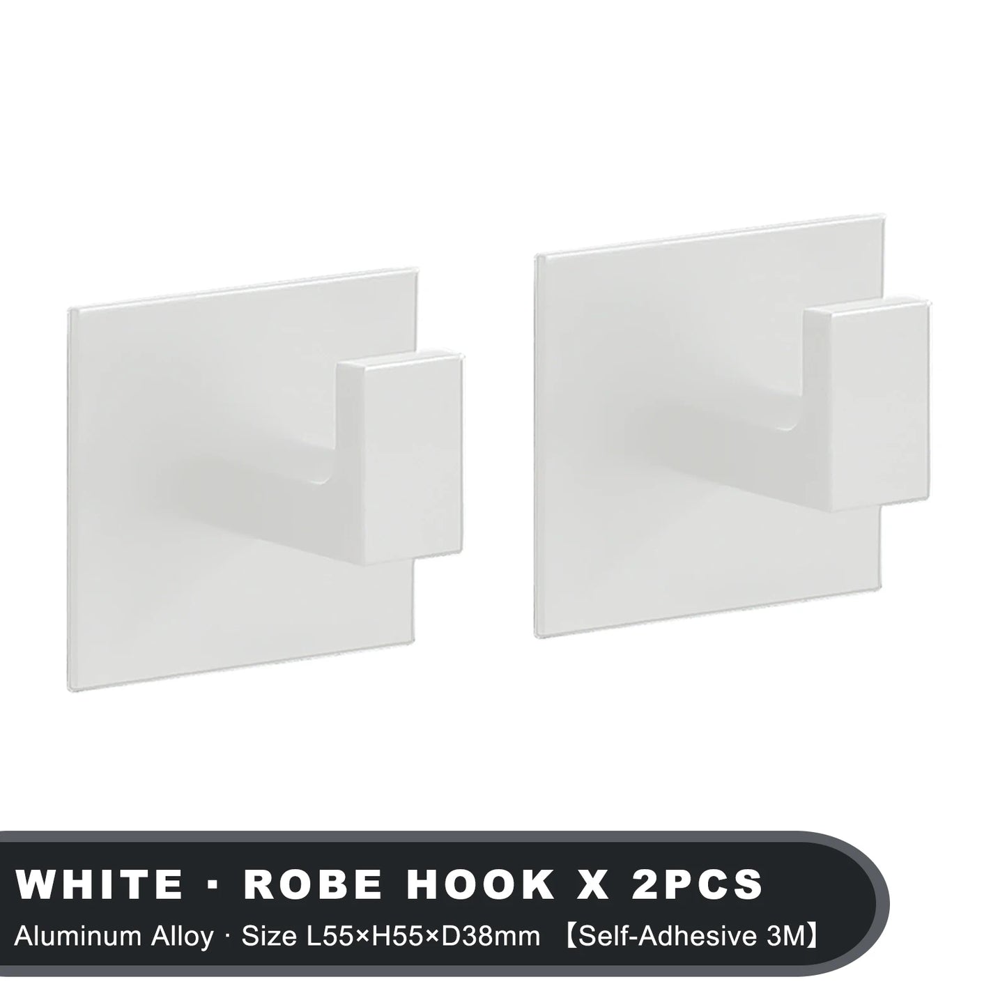 Black Self-Adhesive Wall Hooks For Hanging Keys Clothes Hanger Door 3M Robe Hook Coat Rack Towel Holder Bathroom Accessories