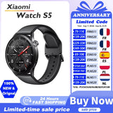 Smartwatch Xiaomi Watch S5 (Versão Global) – Tela AMOLED de 1,48", bateria com 21 dias de duração, monitoramento de saúde 24 horas e mais de 150 modos esportivos.