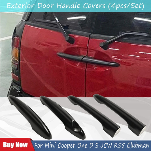 Black For Mini Cooper One D S JCW R55 Clubman 4Doors 2007-2014 Door Handle Covers Stickers Car-Styling Exterior Accessories