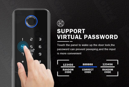 Tuya WIFI Double Side Fingerprint Lock Waterproof Outdoor Gate Passcode Rfid Card Keyless Smart Door Lock