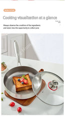 Titanium Stainless Steel Frying Pan Nonstick Wok Uncoated Pot Egg Steak Skillet Home Induction Cooker Gas Stove Kitchen Cookware