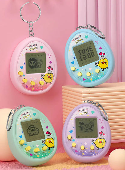 Mascotas electrónicas, juguetes virtuales, Tamagotchi, animales cibernéticos digitales nostálgicos, juguetes para niños.