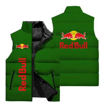2025 New Red Bull Vest 3D Printing Fashion Men's Sleeveless Jacket Casual Fashion Outdoor Sports Vest Red Bull Cycling Jacket