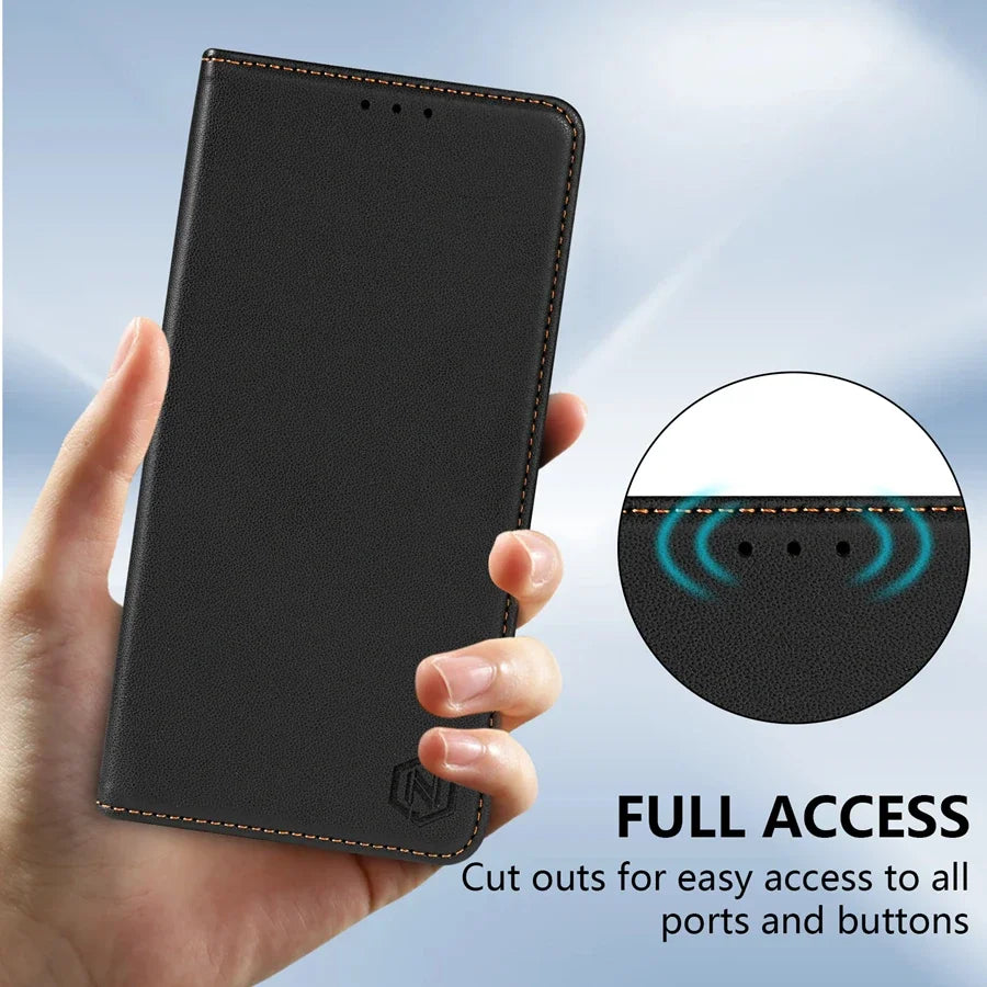 Wallet Skin friendly Magnetic Card Slot Flip Leather Case For Xiaomi 14T 13T 11T Poco X6 C65 C75 Redmi 14C 13C 13 12C 10C 9A 9C