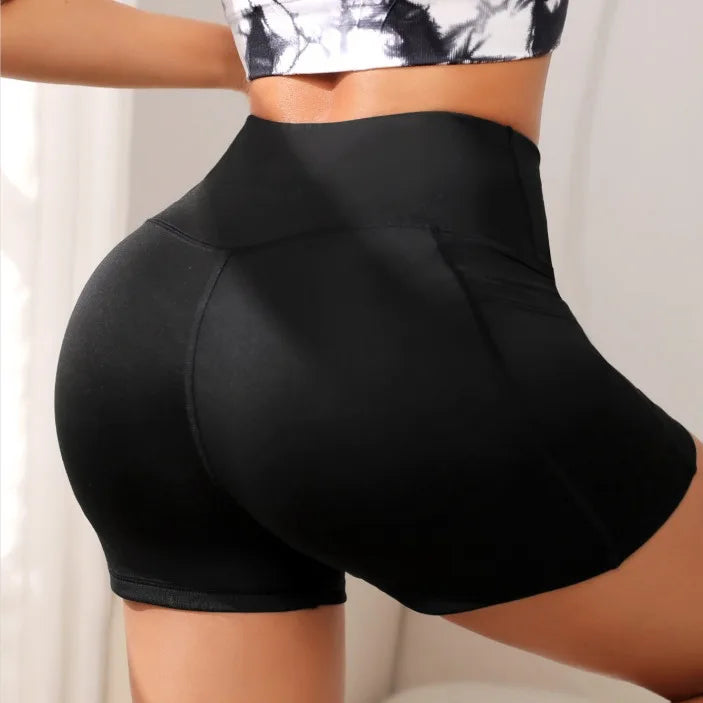 Peach High-waisted Butt-lifting Three-Point Shorts for Women for Tight Yoga, Fitness, Running, Dance, and Sports