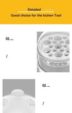Automatic Electric Egg Steamer Multifunctional Electric Egg Boiler Double-Layer Egg Cooker Mini Kitchen Breakfast Machine