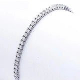 Pulsera de tenis de 16 cm a 19 cm con circonitas de 2 mm, regalo de aniversario, joyería de plata de ley 925 auténtica.
