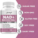 NAD+ Resveratrol Supplements - Anti Aging and Natural Cell Regeneration, for Cellular Health, Strengthens Immune SystemSupplemen