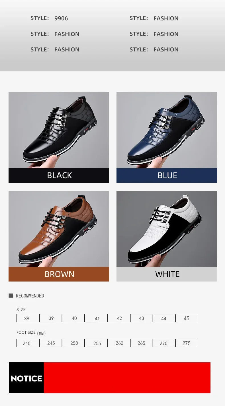 2024 Autumn Business Casual Shoes for Men Trend Classic Leather Shoes Outdoor Men Sneakers Sewing Breathable Men's Dress Shoes