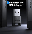 USB Bluetooth Adapter, Bluetooth 6.0 Dongle for PC Windows 11/10/8.1, Bluetooth Receiver & Transmitter for Keyboard/Mouse