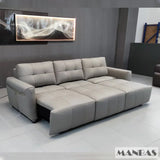 MINGDIBAO Electric Convertible Sofa Bed Italian Genuine Leather Sleeper Couch Multifunction Folding Sofas Beds for Cinema Room